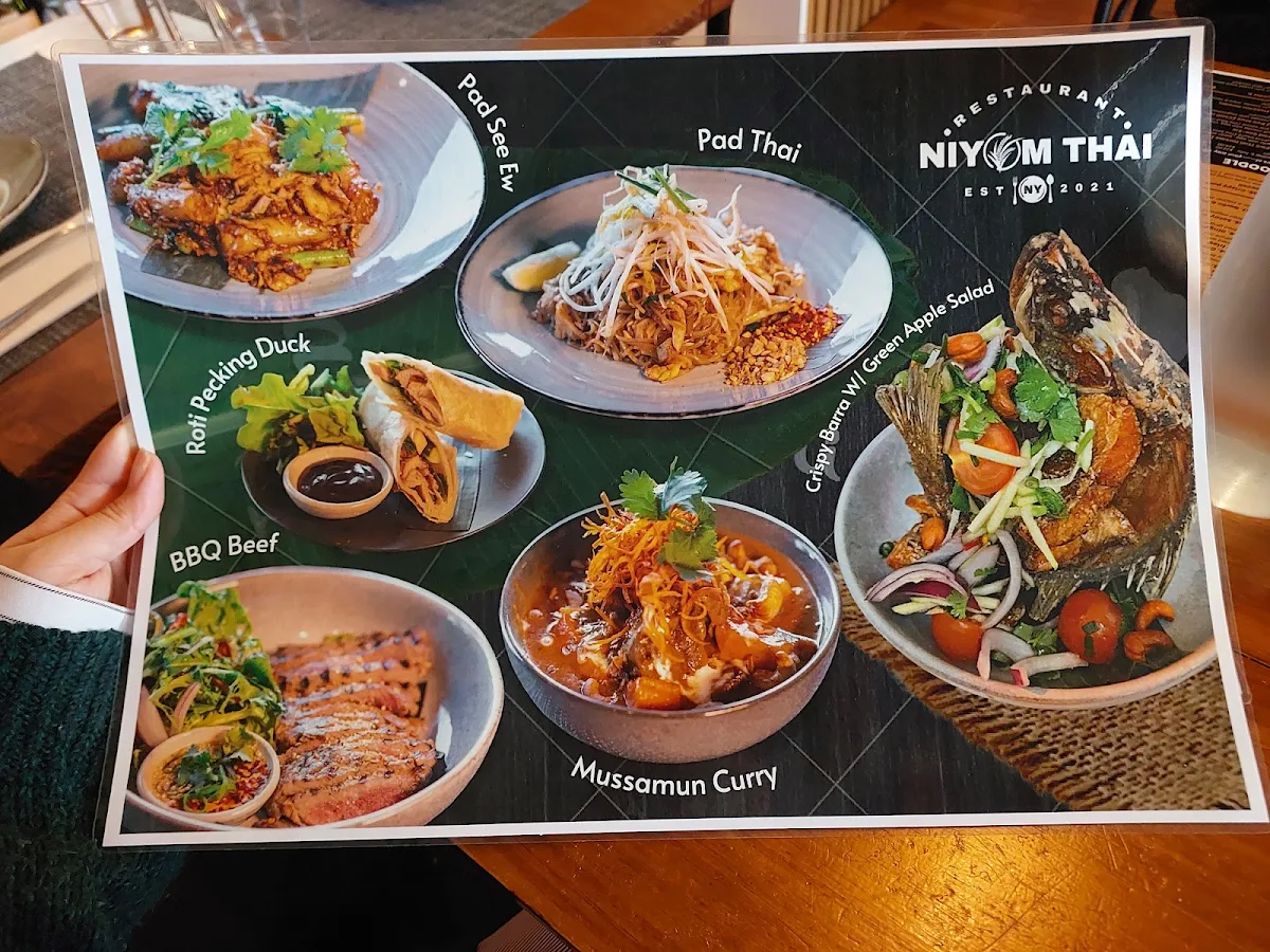 Menu, Niyom Thai Restaurant - Creative Thai Cuisine in Brighton East