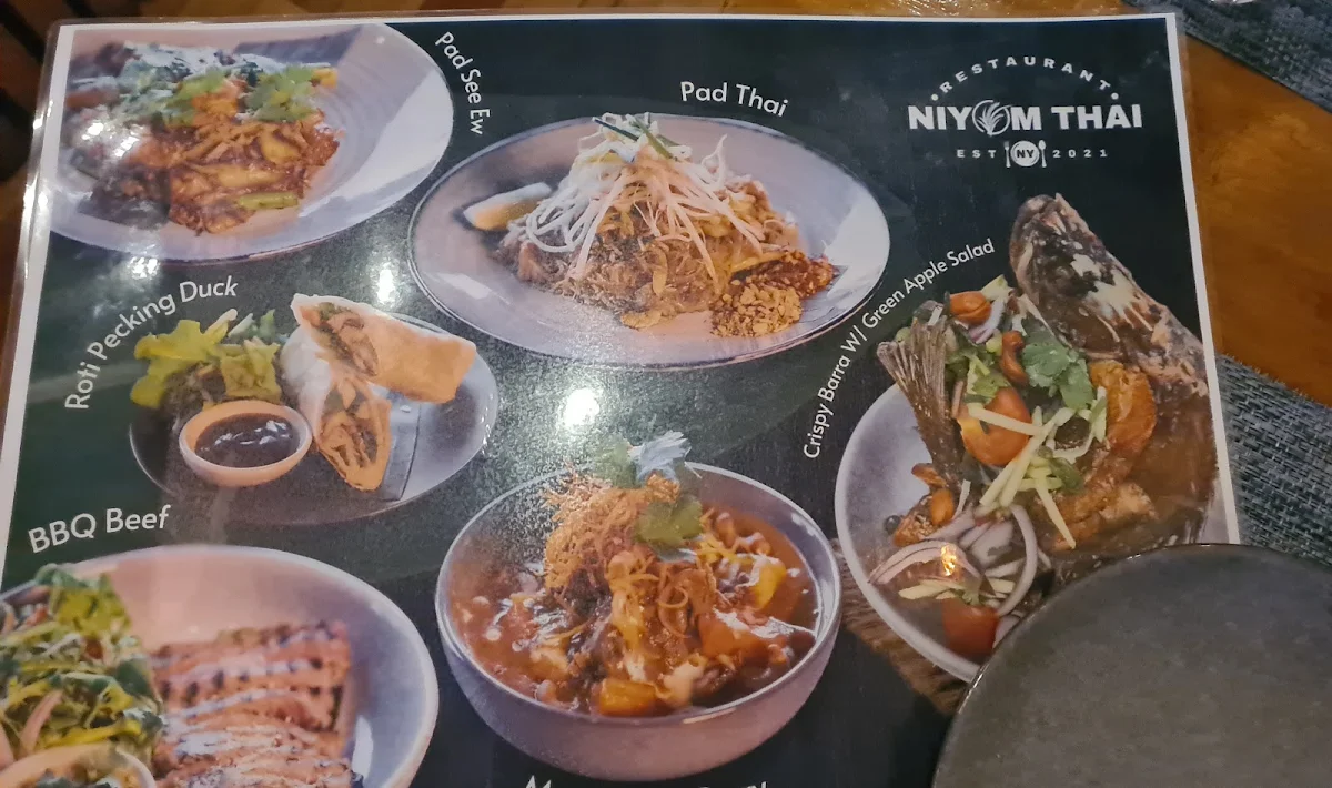 Menu, Niyom Thai Restaurant - Creative Thai Cuisine in Brighton East