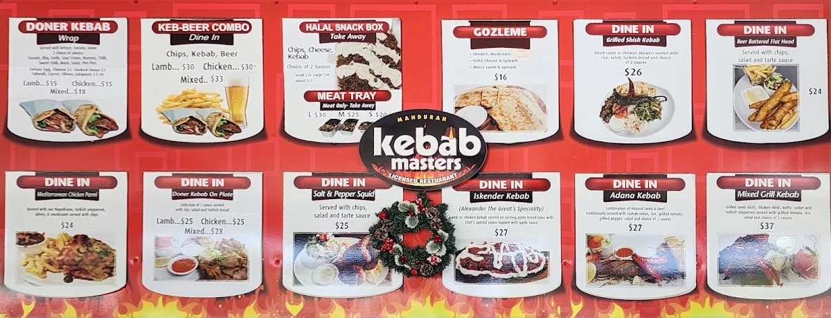 Menu, MK Masters