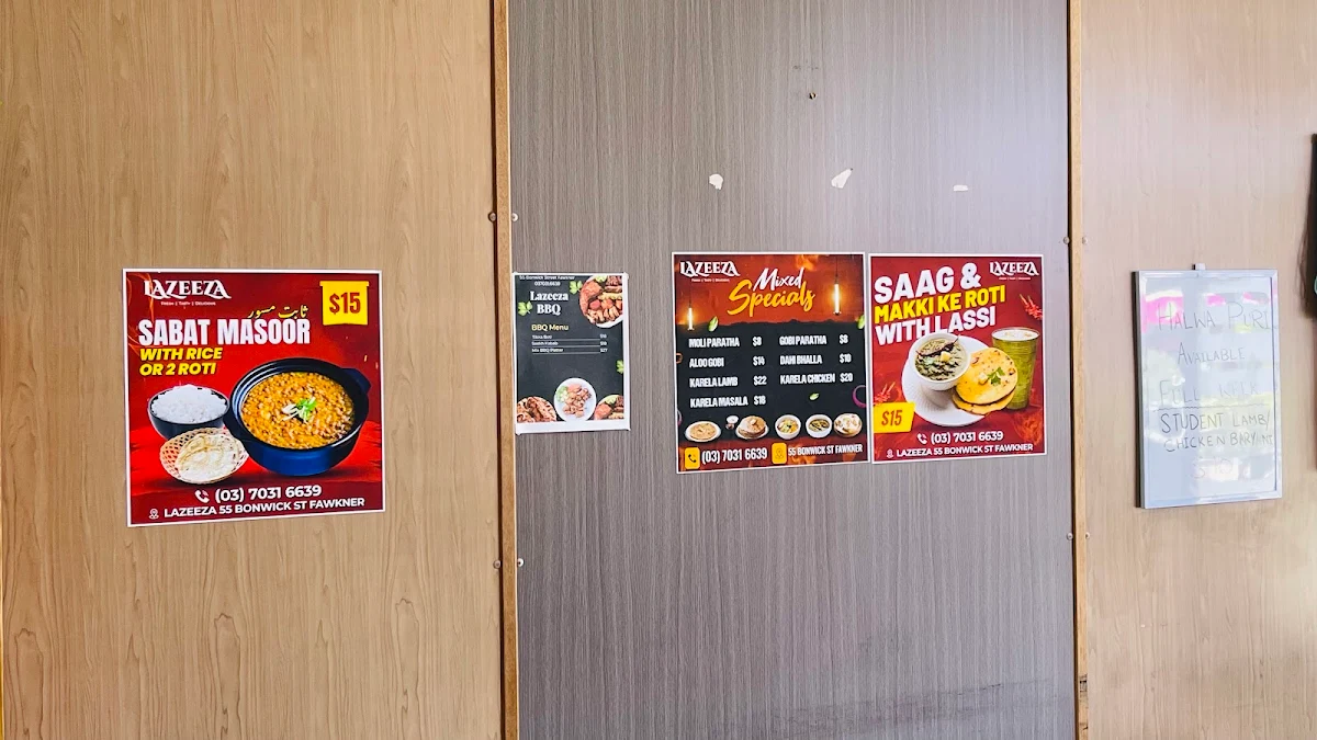 Menu, Lazeeza Restaurant ®