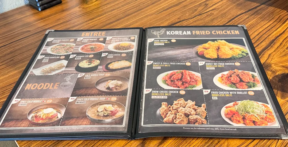 Menu, BT Korean BBQ