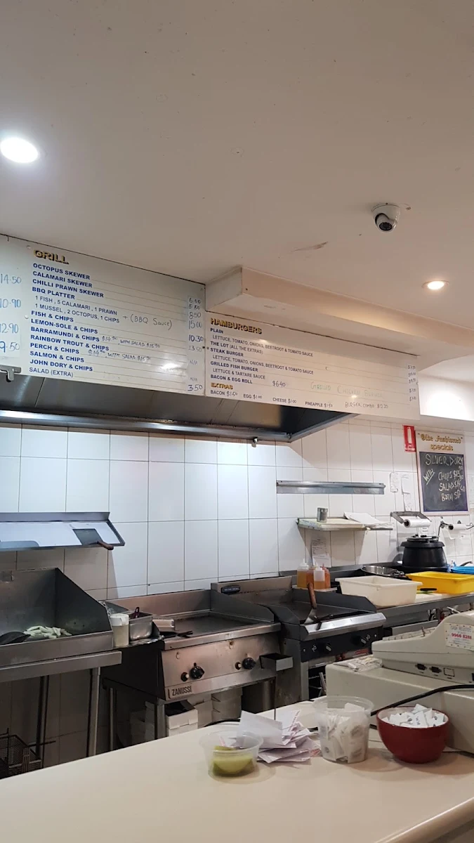Menu, Old English Fish N' Chips Naremburn