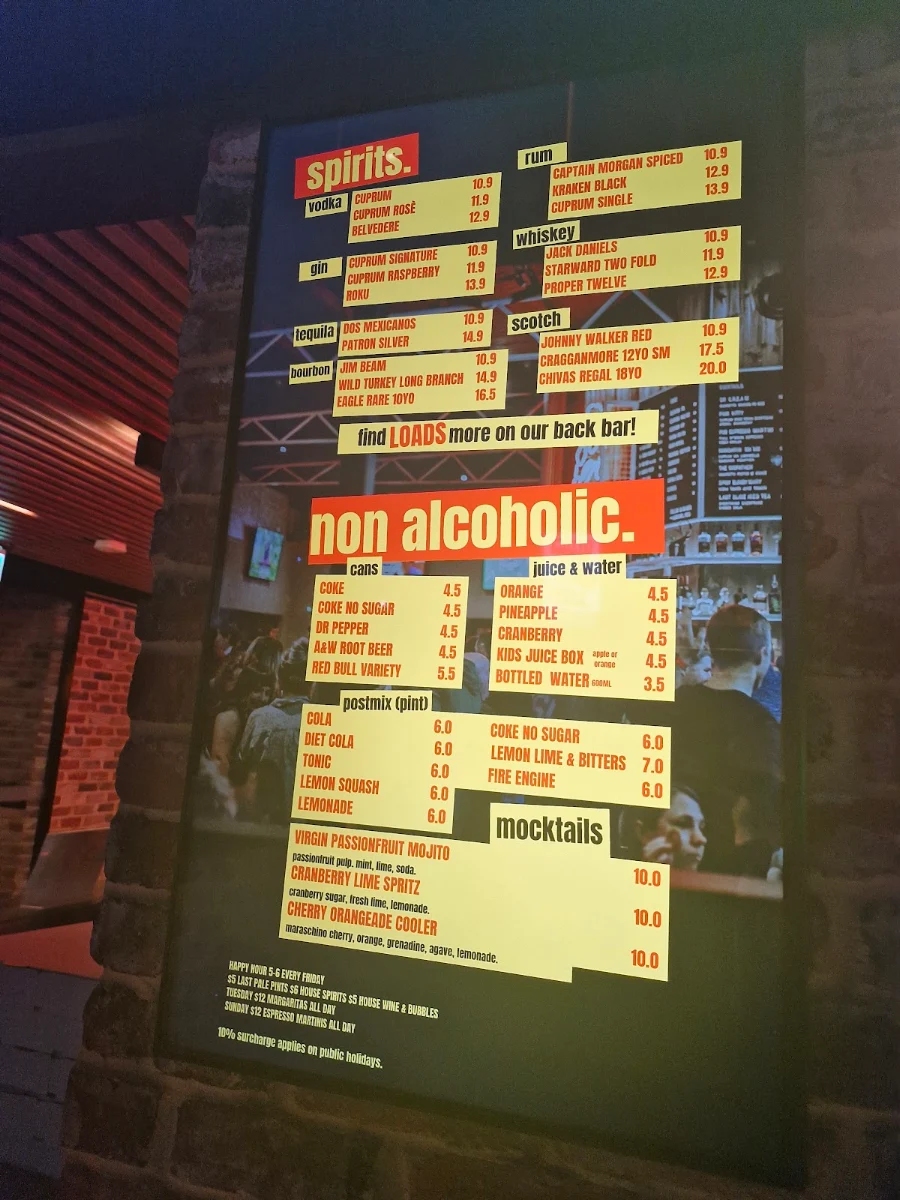 Menu, Last Slice Midland
