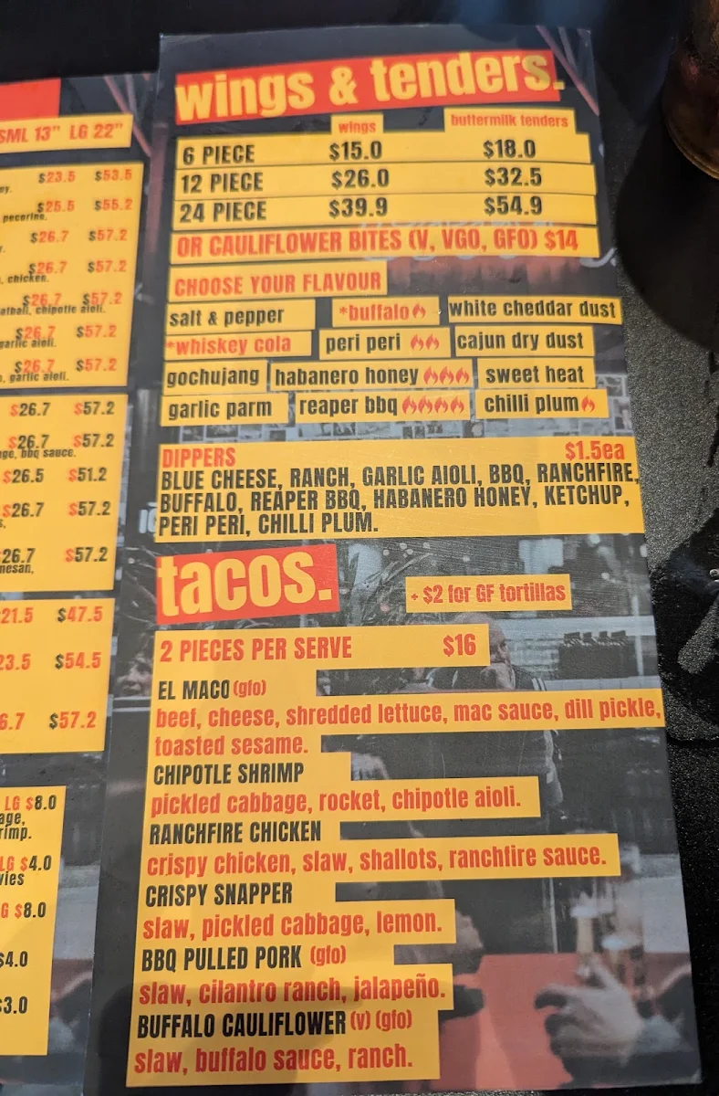 Menu, Last Slice Midland