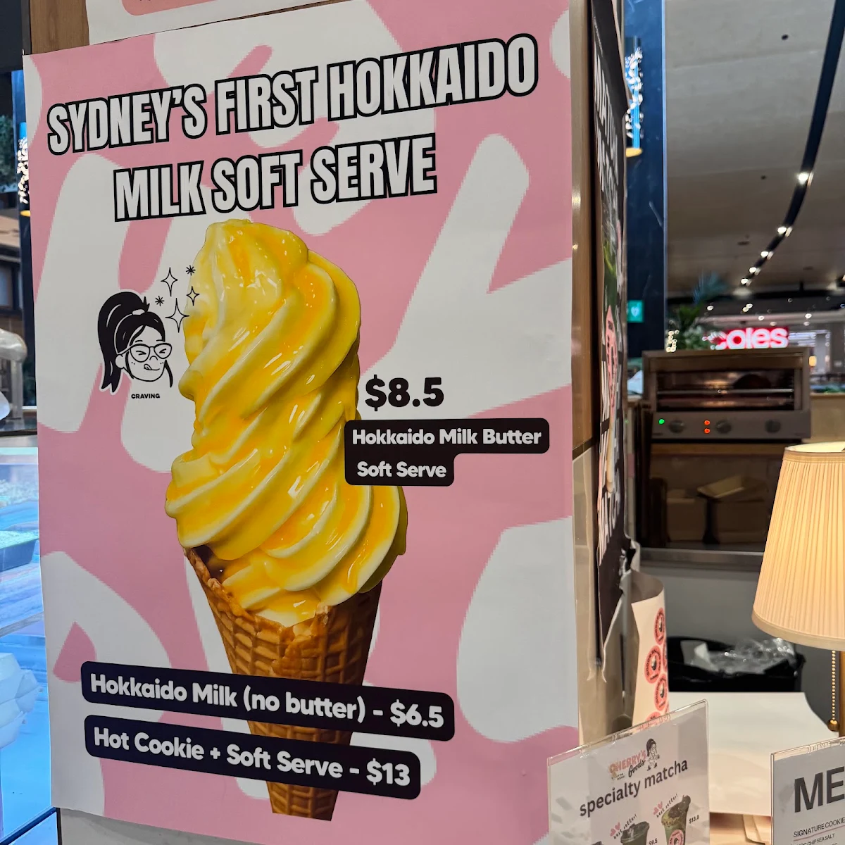 Menu, Cherry's Goods Macquarie Centre