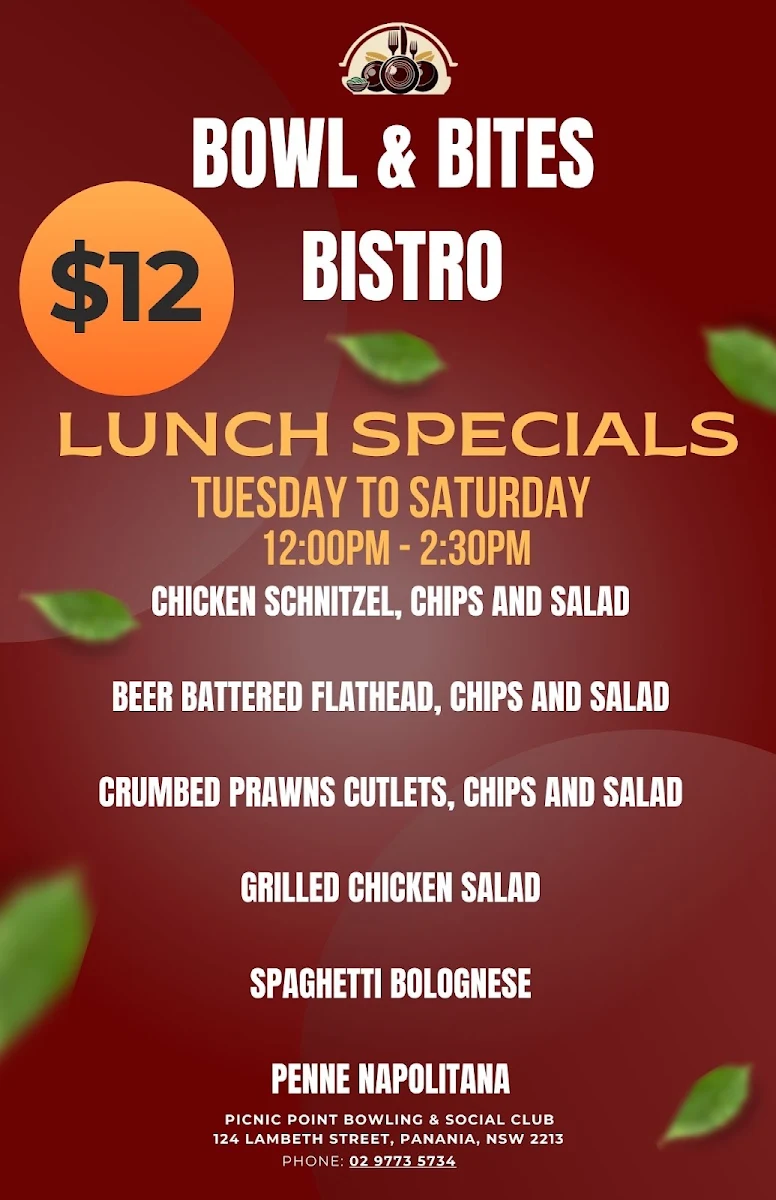 Menu, Bowl and Bites Bistro