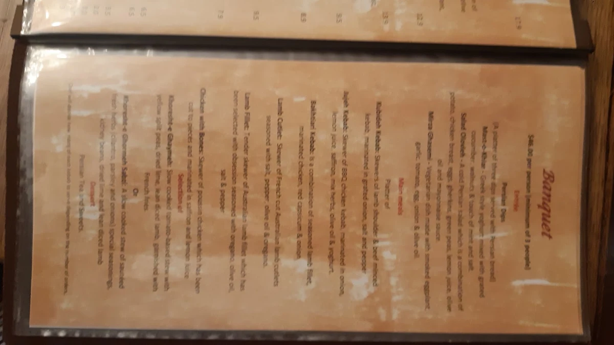 Menu, AliQapu