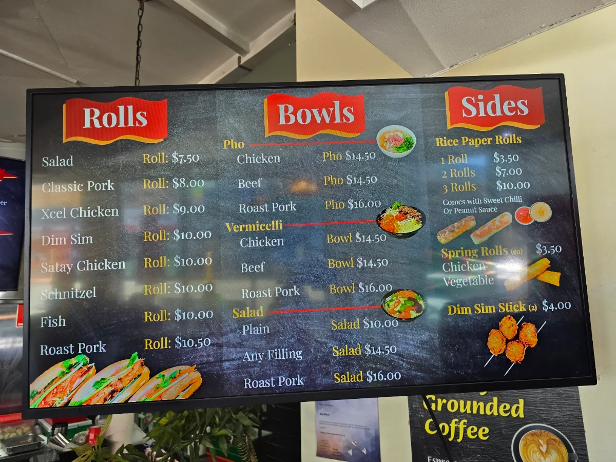 Menu, Xcel Roll