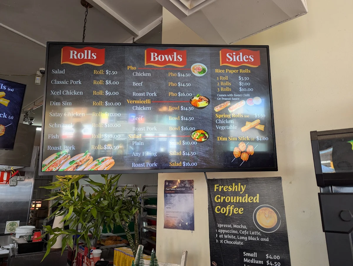 Menu, Xcel Roll