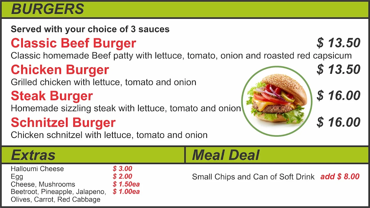 Menu, The Forest Kebab