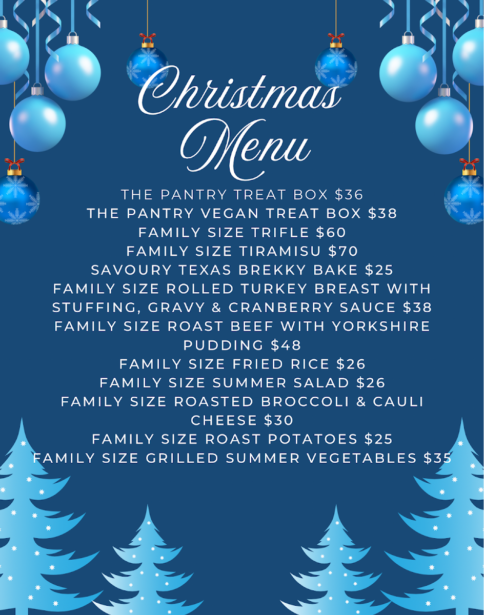 Menu, The Pantry at Cooby