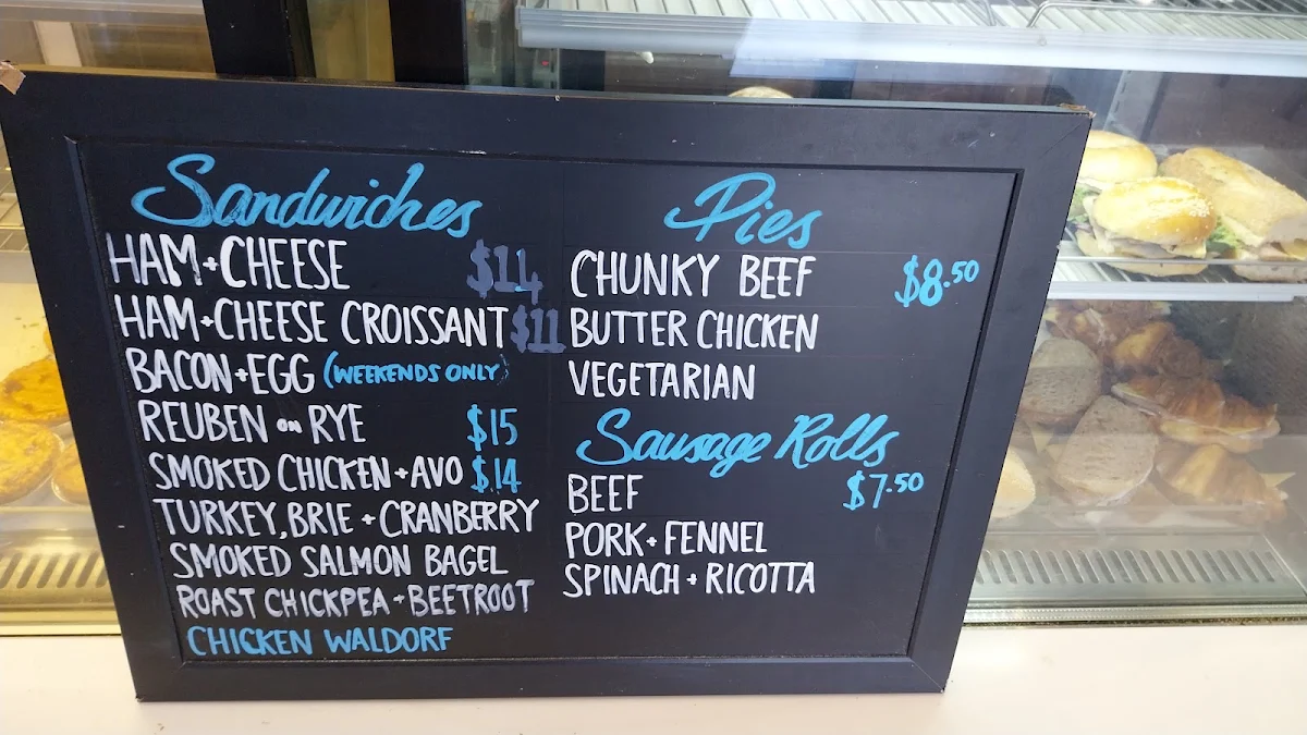 Menu, Knead Patisserie
