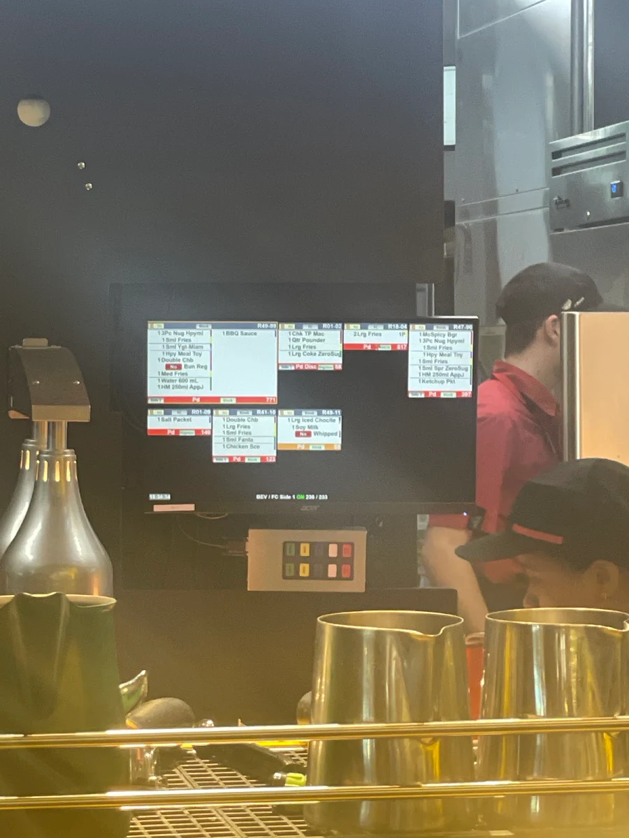 Menu, McDonald's Sunnybank