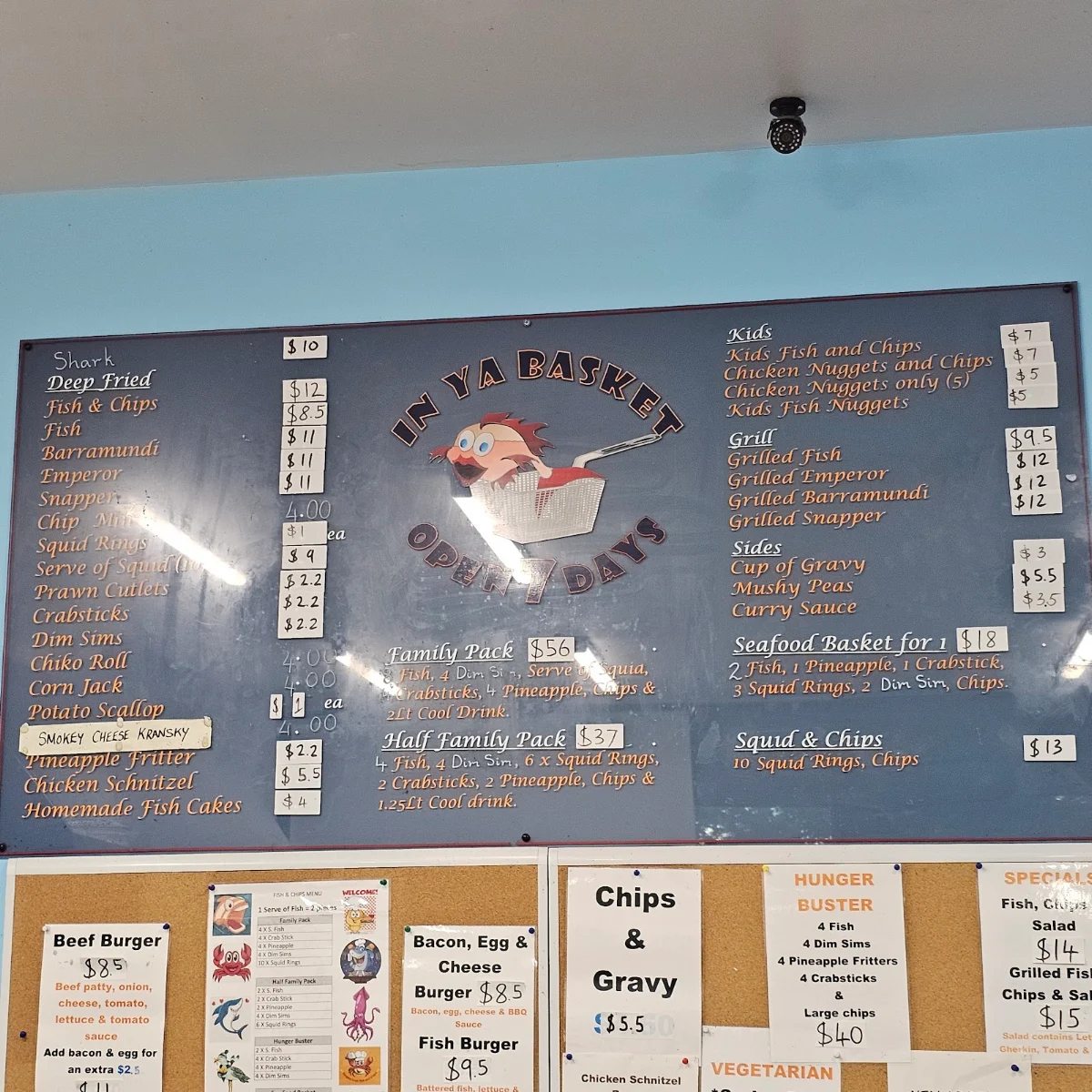 Menu, In Ya Basket