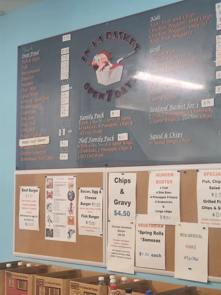 Menu, In Ya Basket