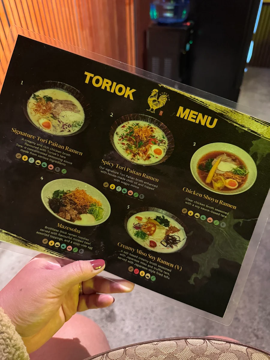 Menu, Toriok Ramen