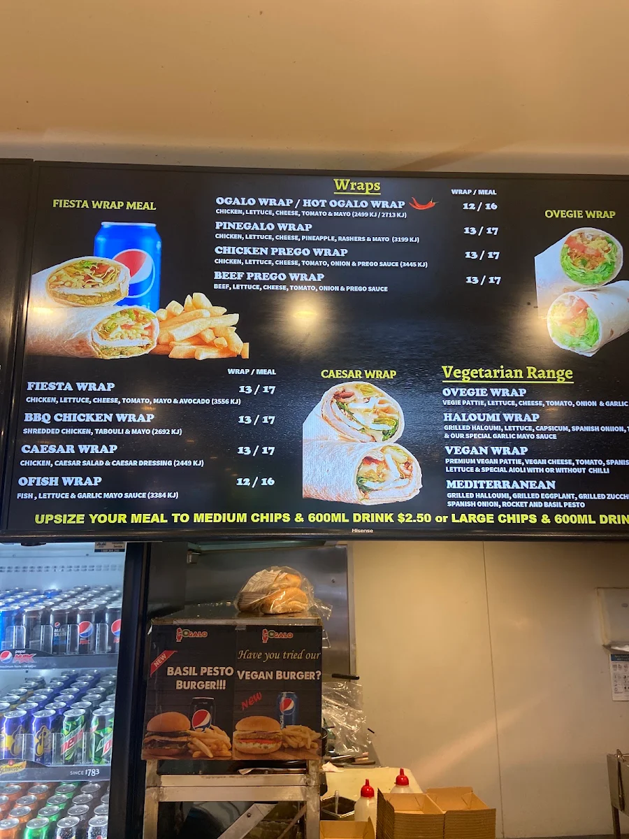 Menu, Ogalo Newtown