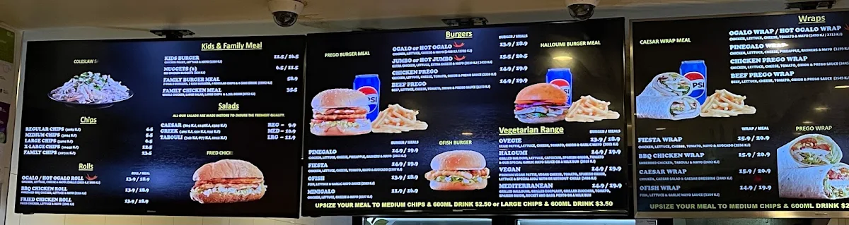 Menu, Ogalo Newtown
