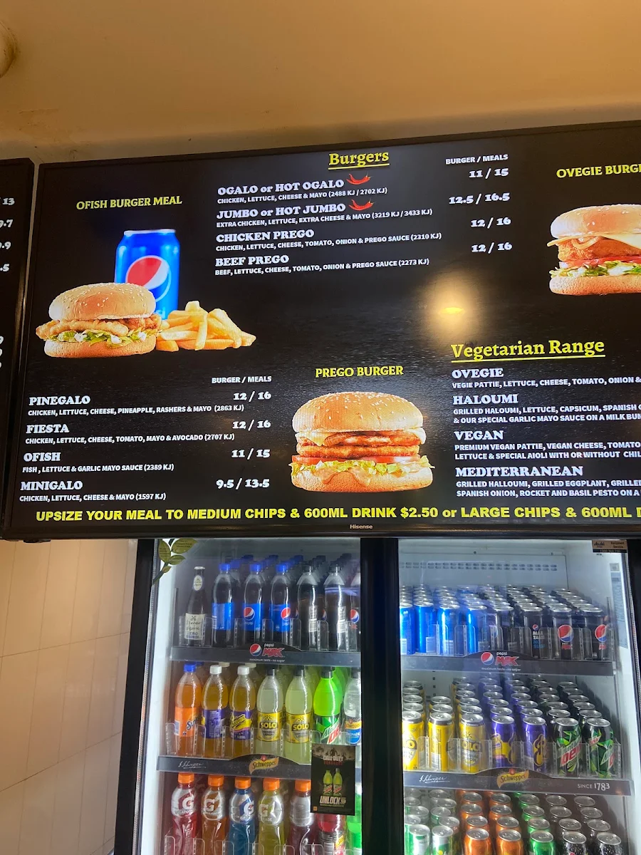 Menu, Ogalo Newtown