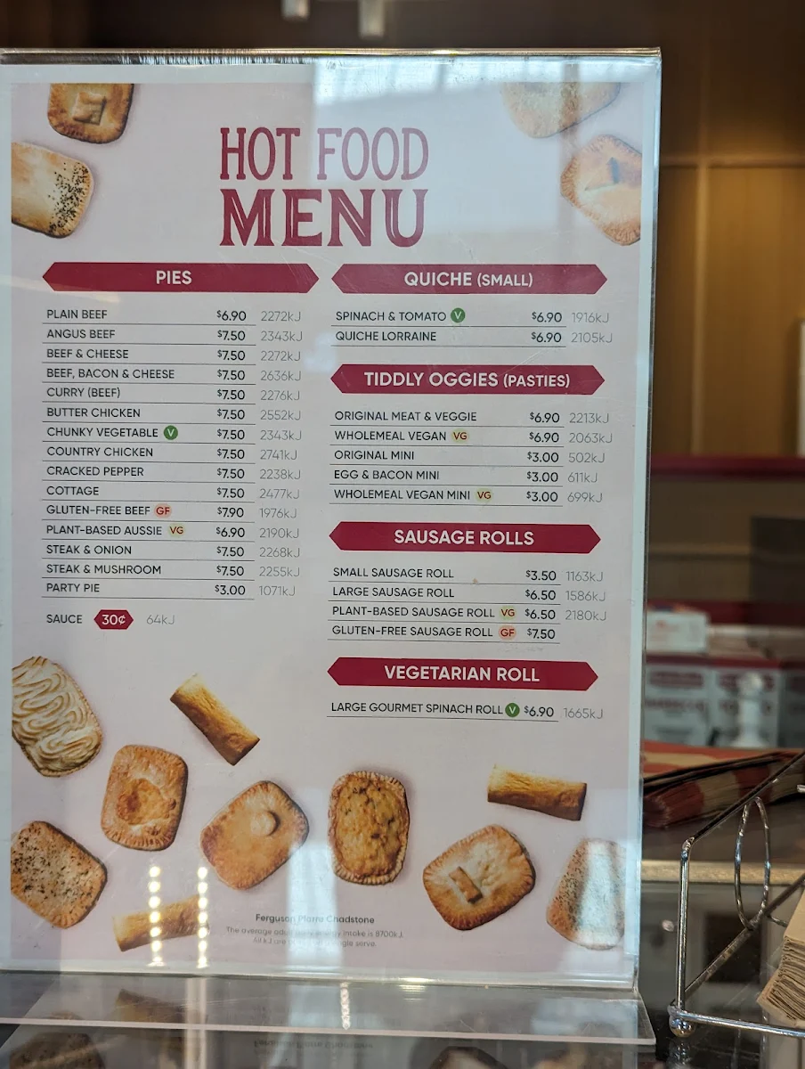 Menu, Ferguson Plarre's