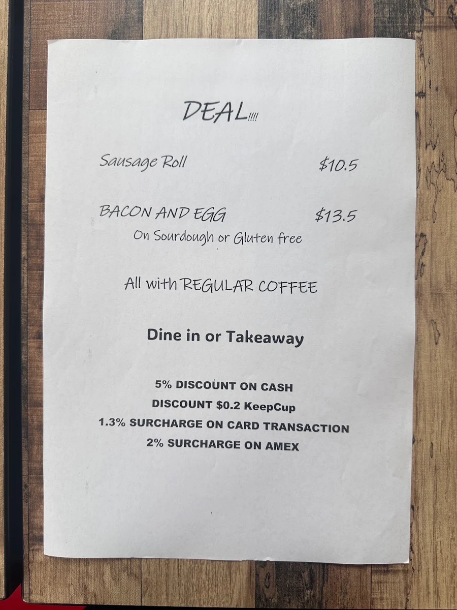 Menu, Orange lotus cafe
