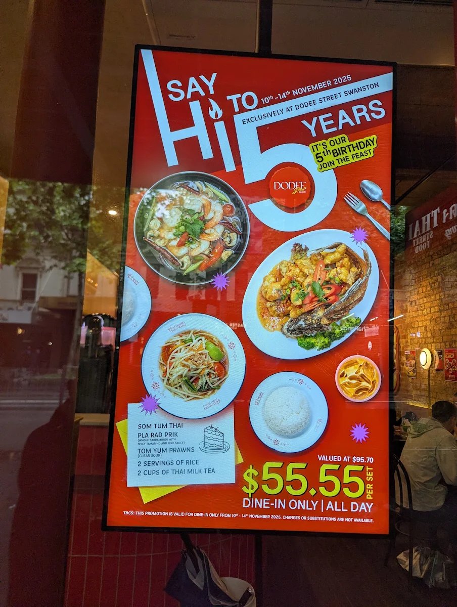 Menu, DoDee Paidang Swanston