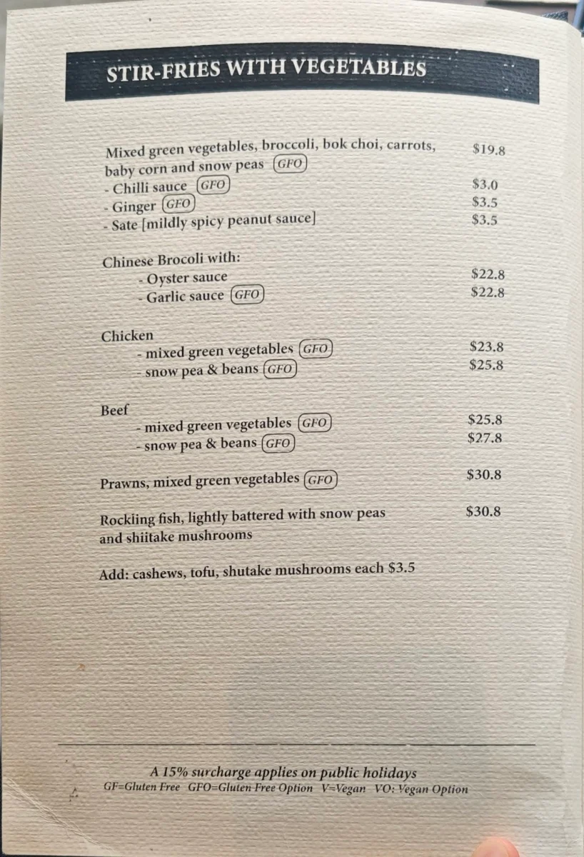 Menu, Tien Dat