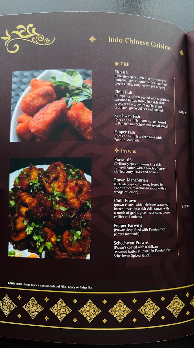 Menu, Pandu's - Footscray