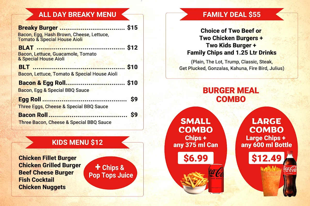 Menu, Rosanna's Southern Fried Chicken- Street Food Deli - Kelso