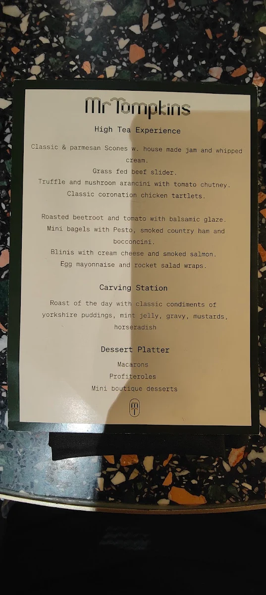 Menu, Mr Tompkins