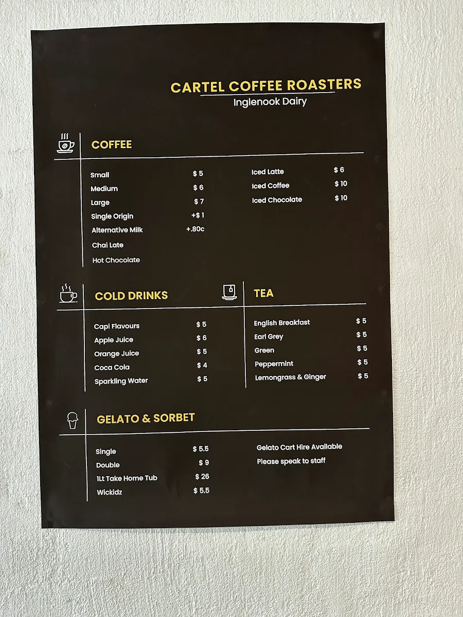 Menu, Hepburn Hamper Co