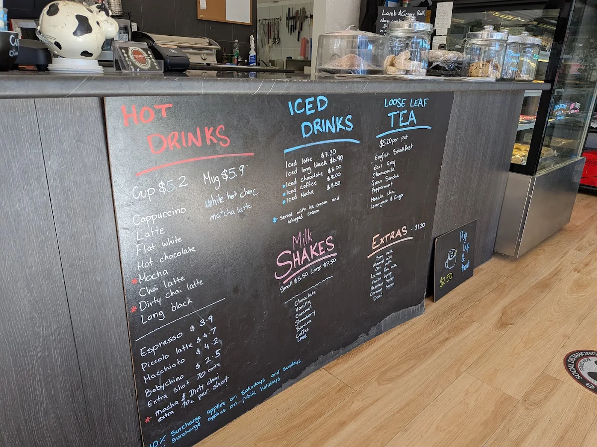 Menu, Pitch Black Cafe