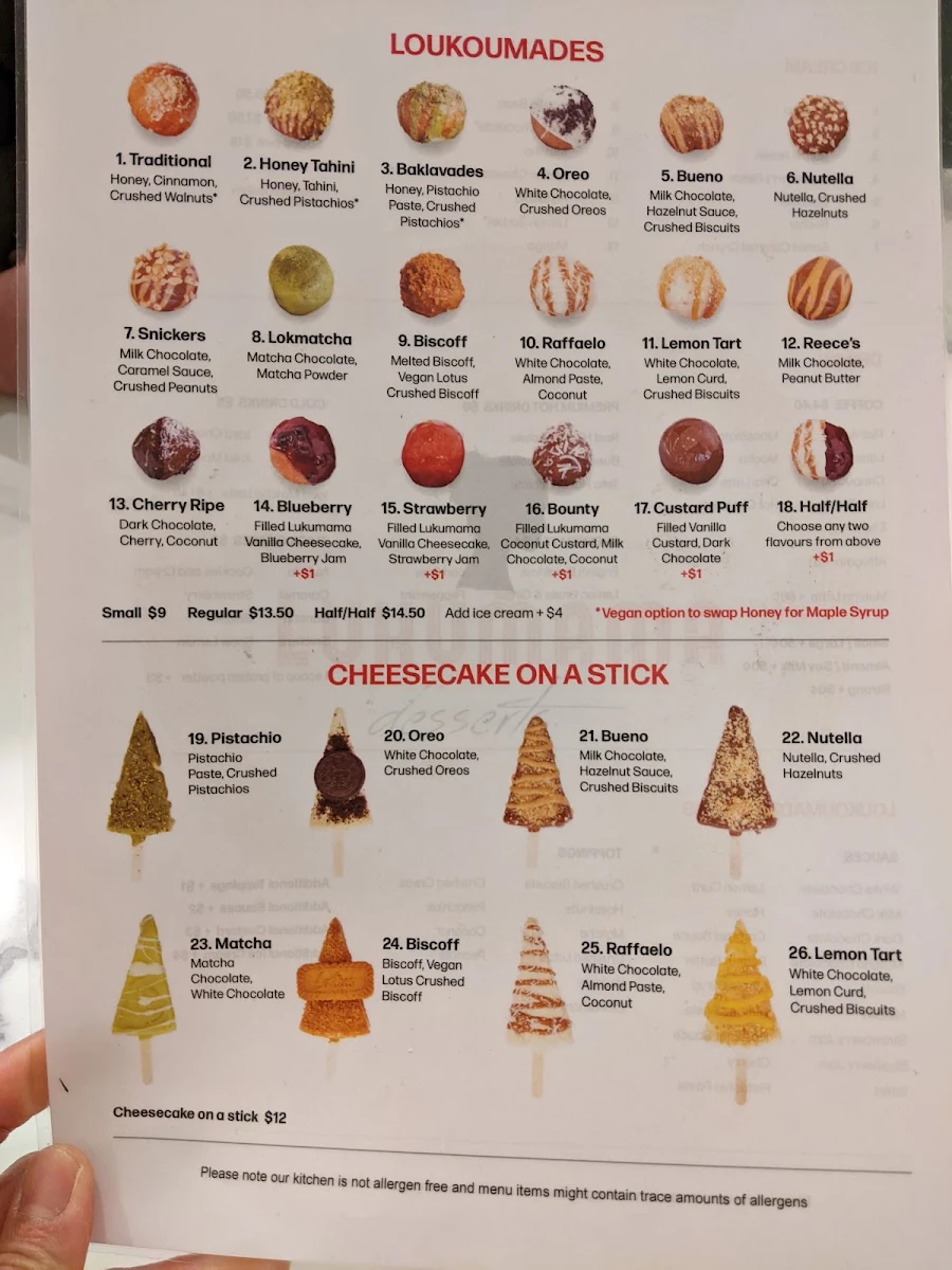 Menu, Lukumama Hawthorn