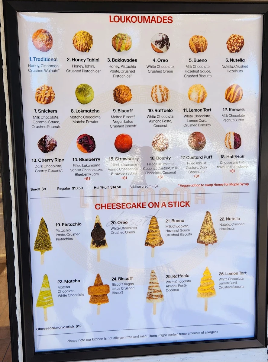Menu, Lukumama Hawthorn
