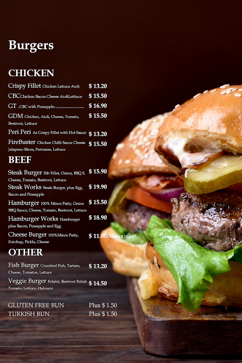Menu, Christine's Food Services