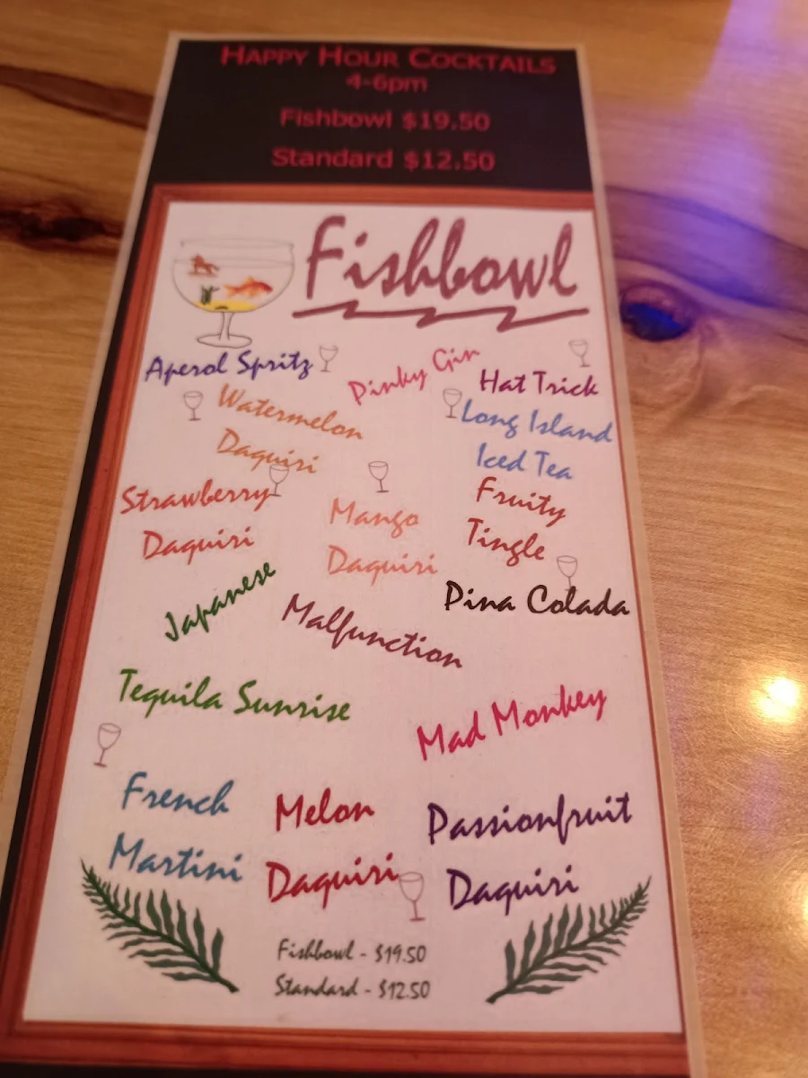 Menu, Wooden Horse Bar and Pizza Hobart