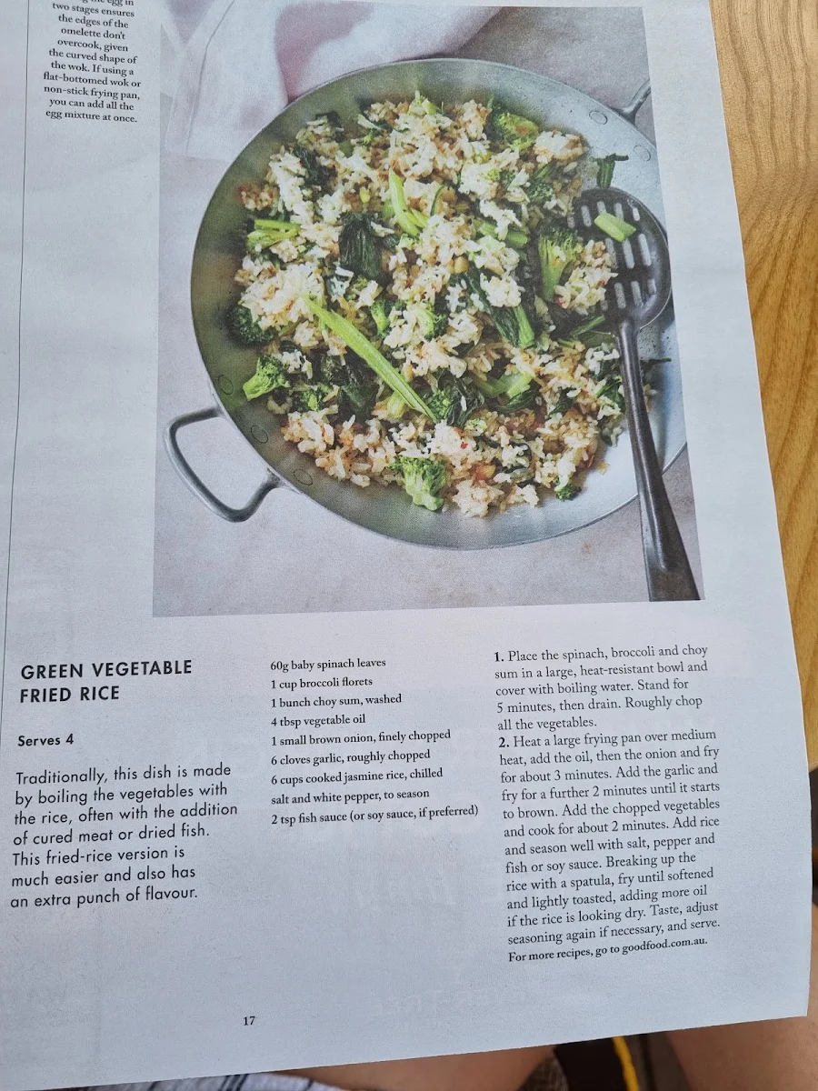 Menu, Millie's cafe Cammeray