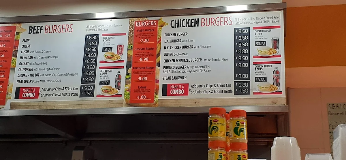 Menu, Portico Chicken