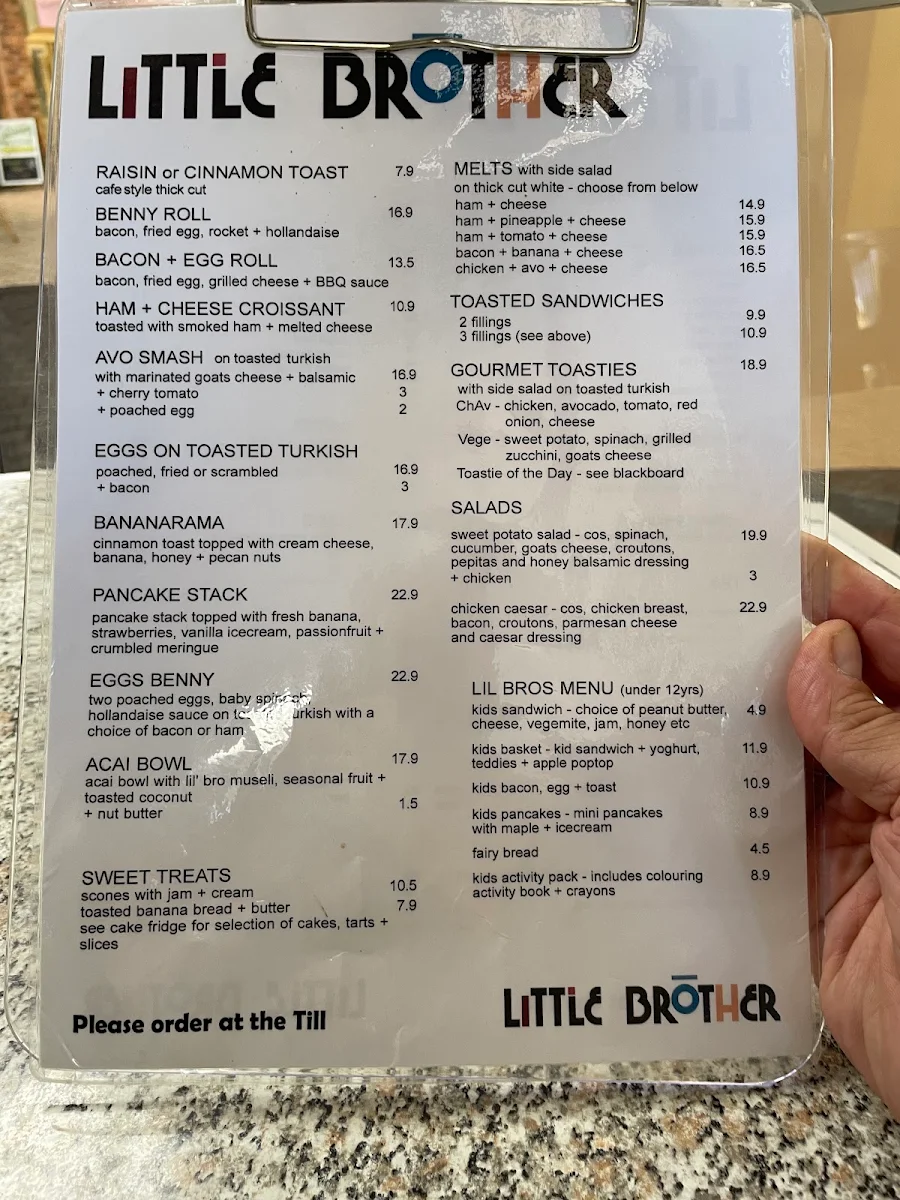 Menu, Little Brother Espresso