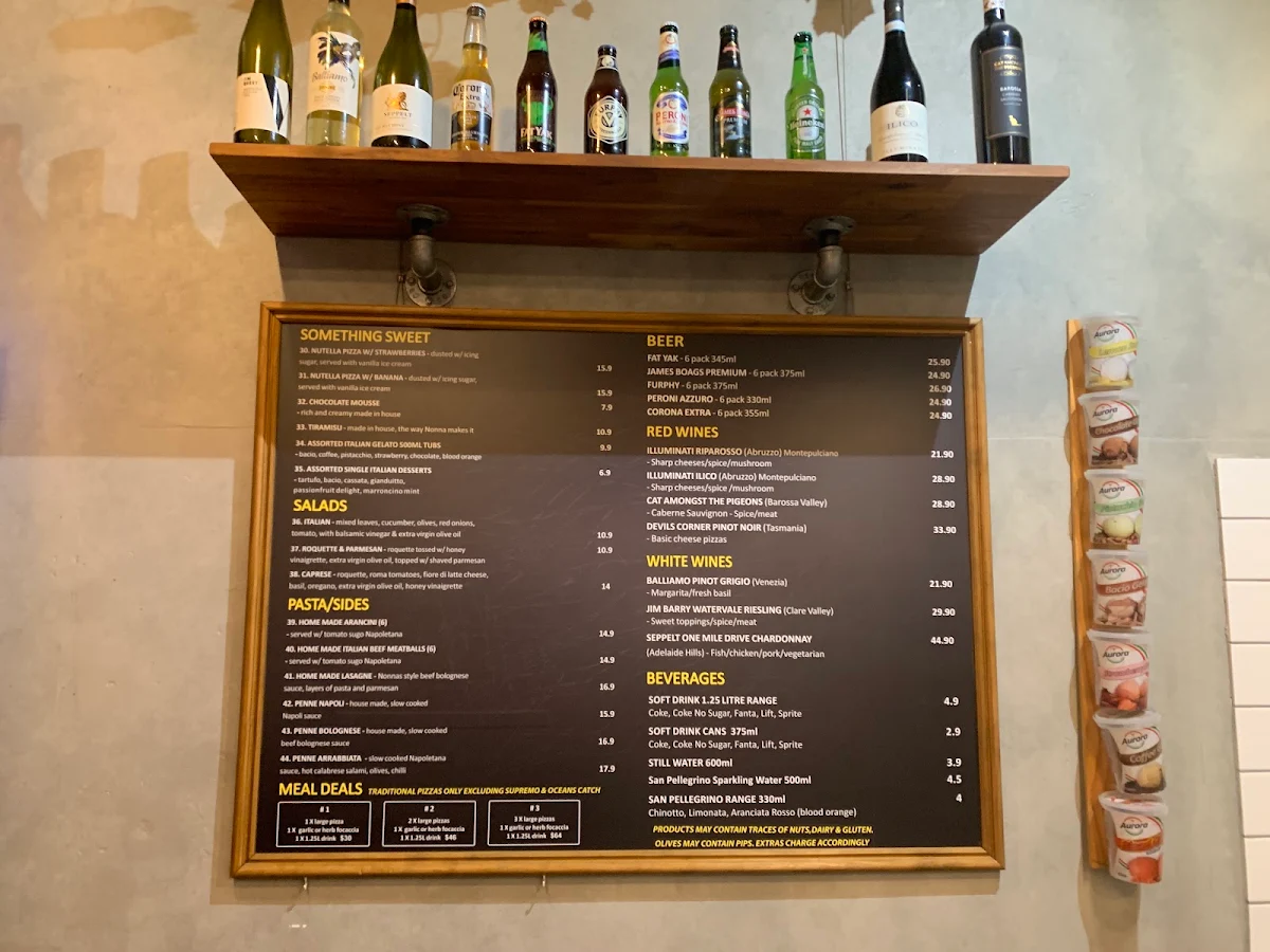 Menu, Queen Caterina Pizza e Birra