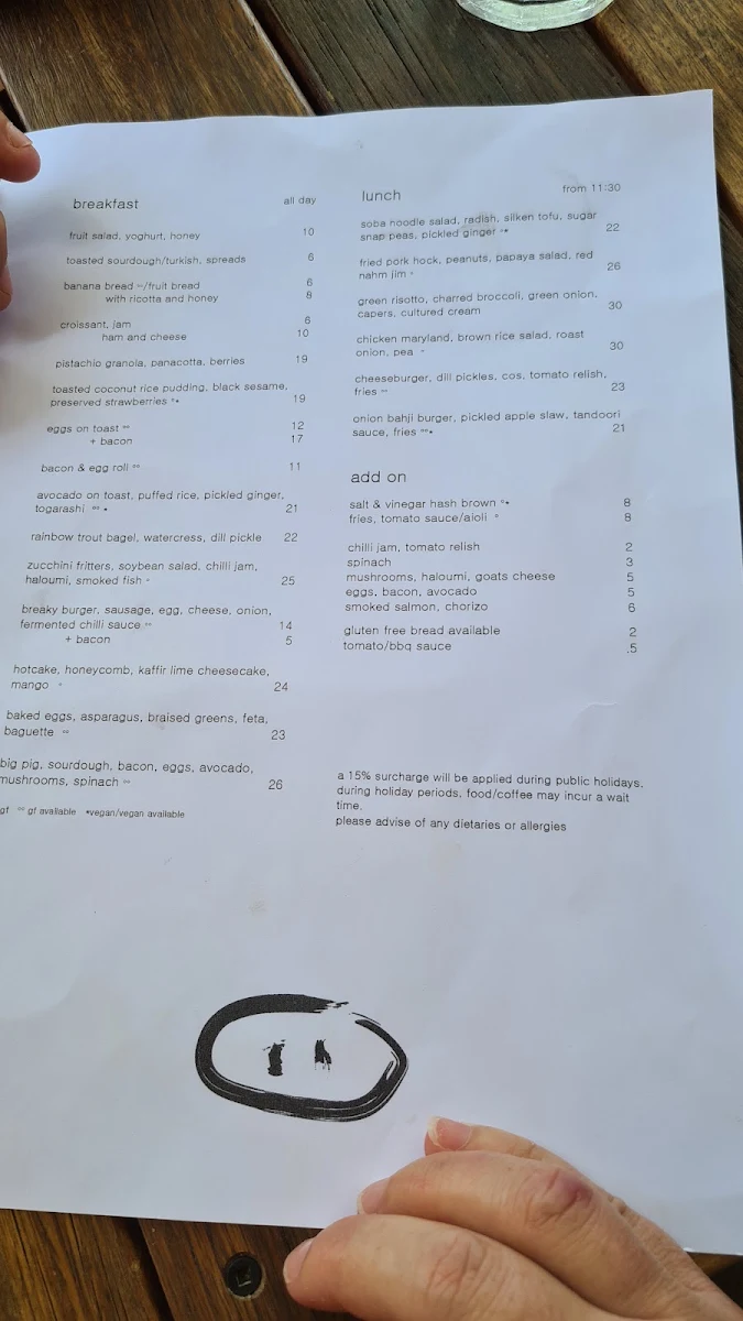 Menu, 5 Little Pigs