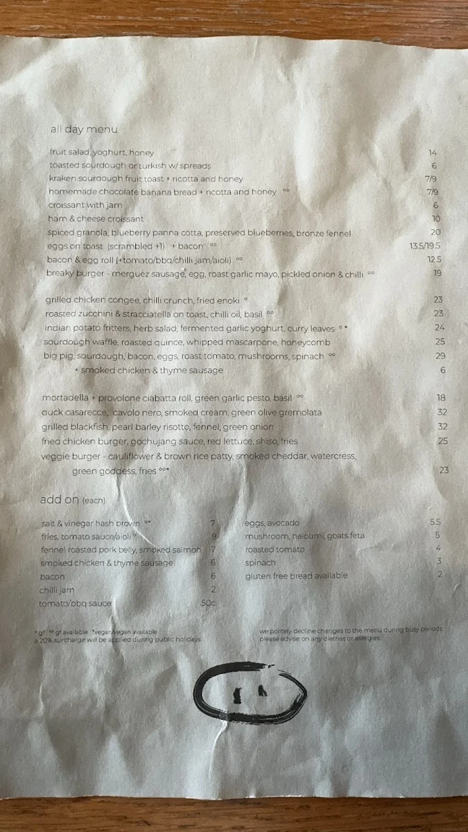 Menu, 5 Little Pigs
