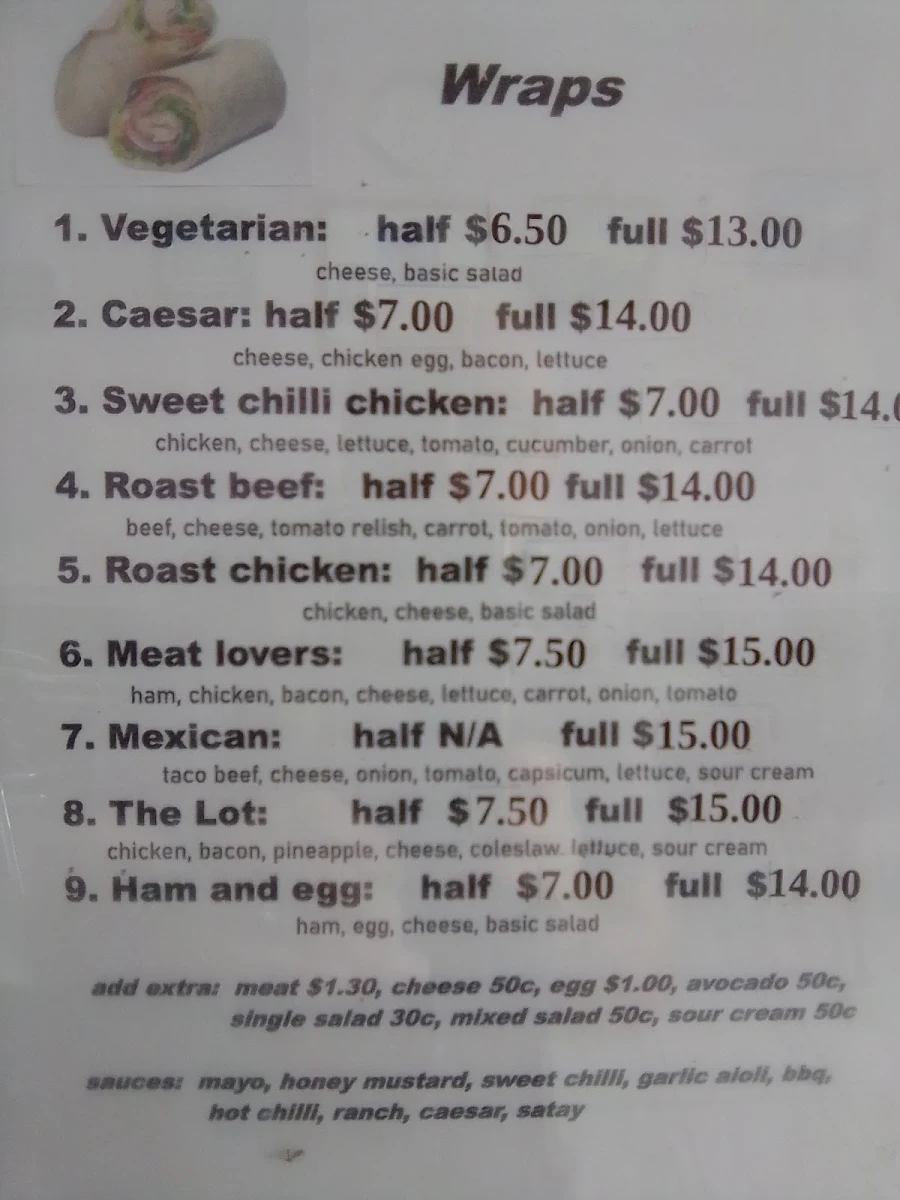 Menu, Spuds Portland