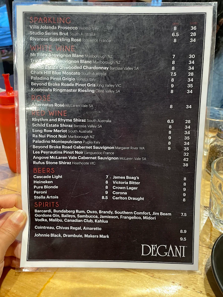 Menu, Degani Unihill, Bundoora