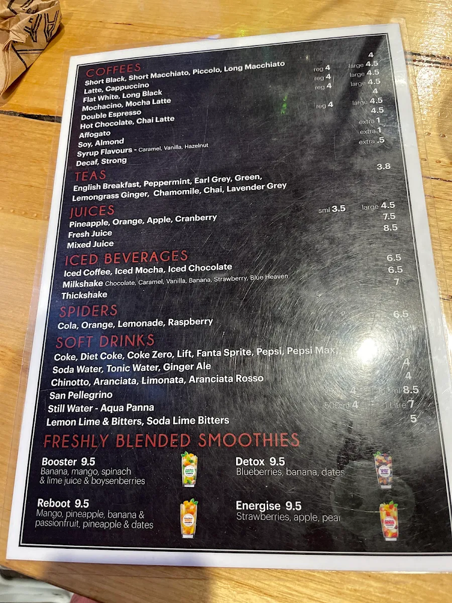 Menu, Degani Unihill, Bundoora