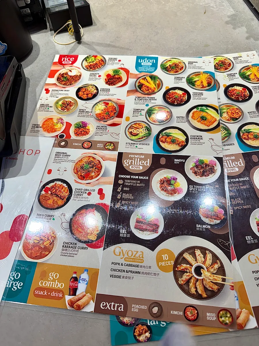 Menu, Rice Workshop (The University of Melbourne)