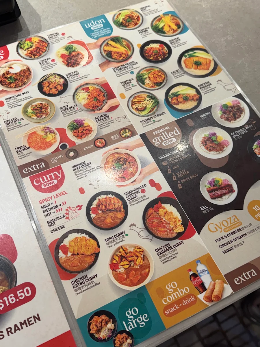 Menu, Rice Workshop (The University of Melbourne)