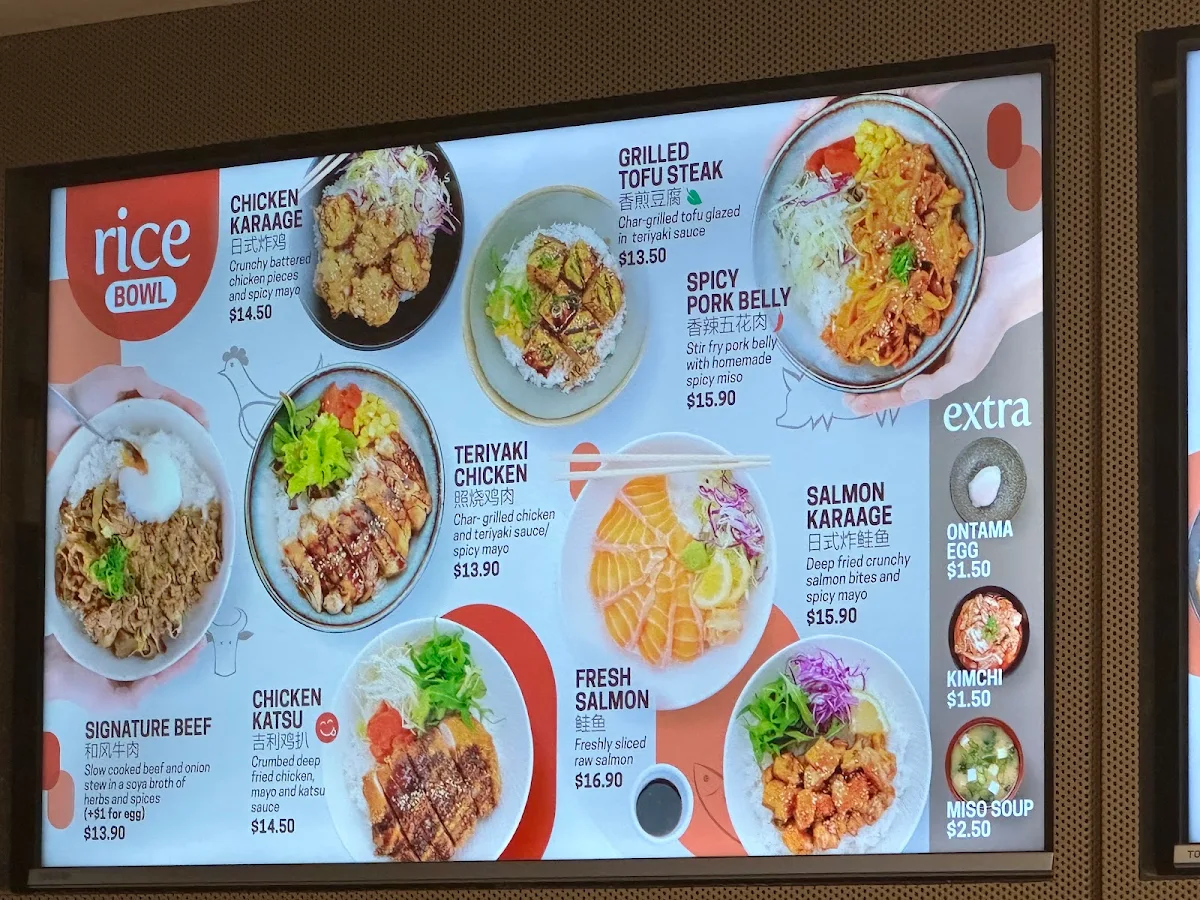 Menu, Rice Workshop (The University of Melbourne)