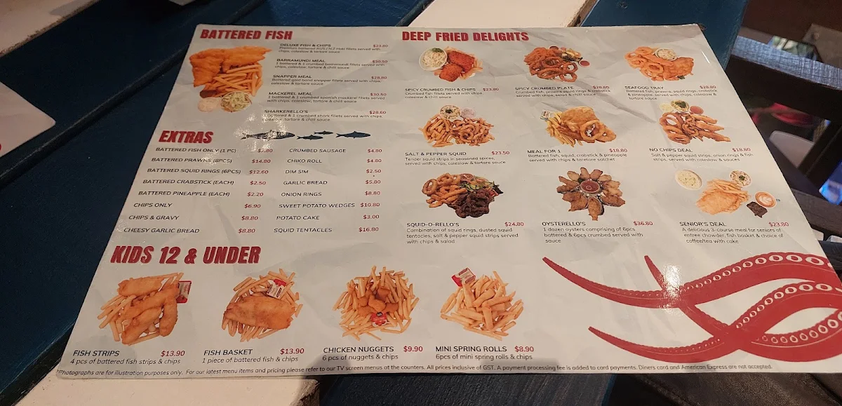 Menu, Cicerello's Mandurah