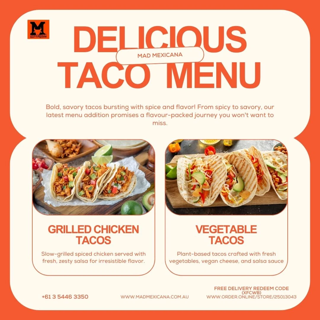 Menu, Mad Mexicana